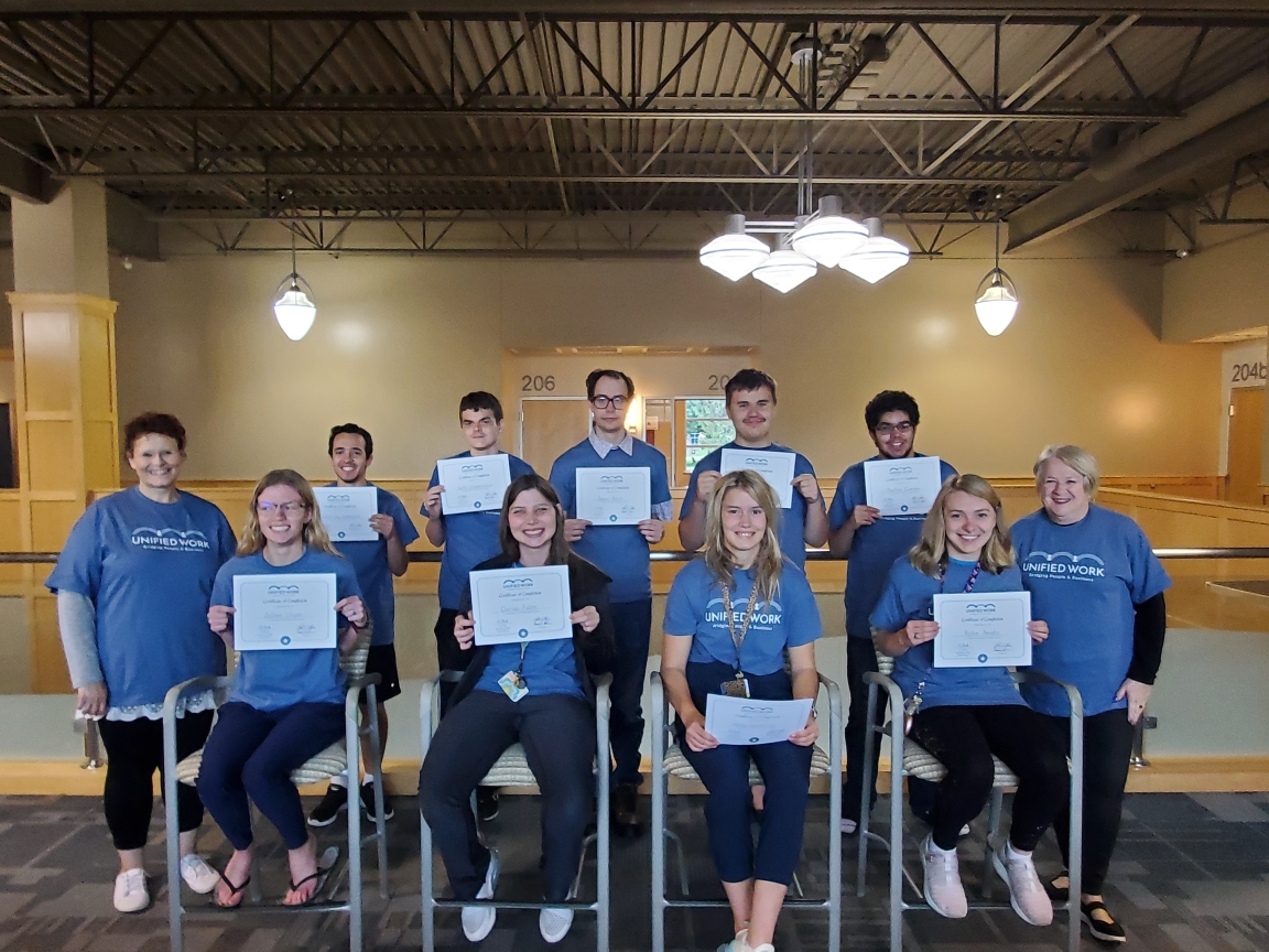 Students who received training at Unified Work Academy