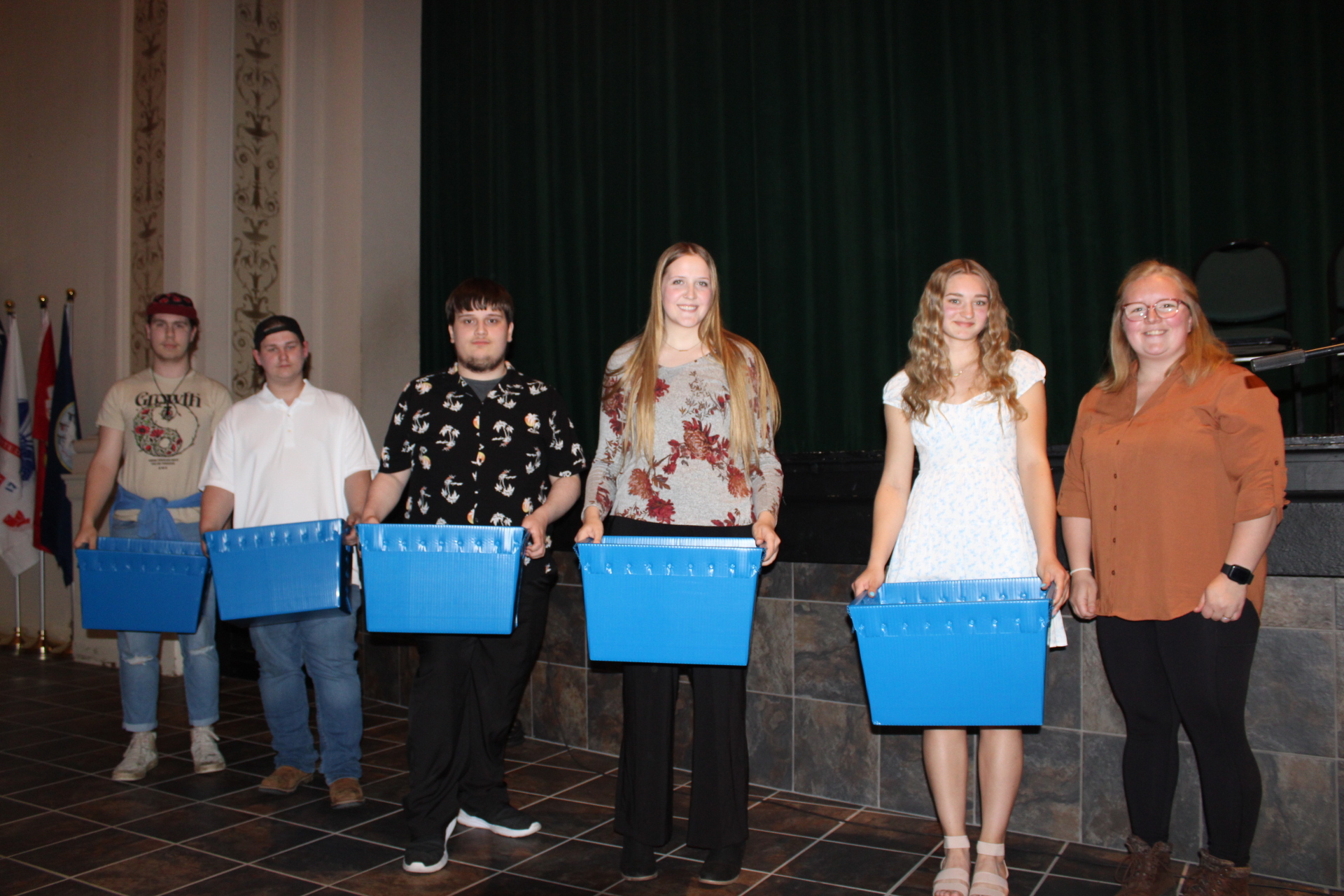 MDI Success at Work 2025 Recipients standing in a row at school